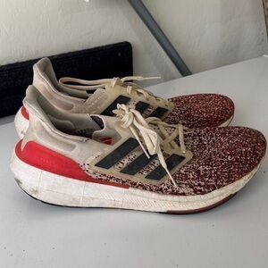 adidas Red and White Athletic Shoes